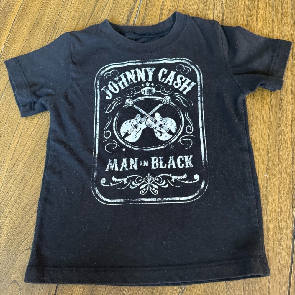 Johnny Cash black graphic T-shirt